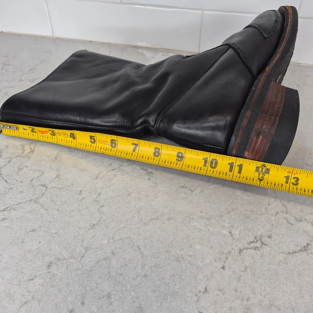 Guide Gear Motorcycle Boots Leather Biker Buckle 8M Black Mens